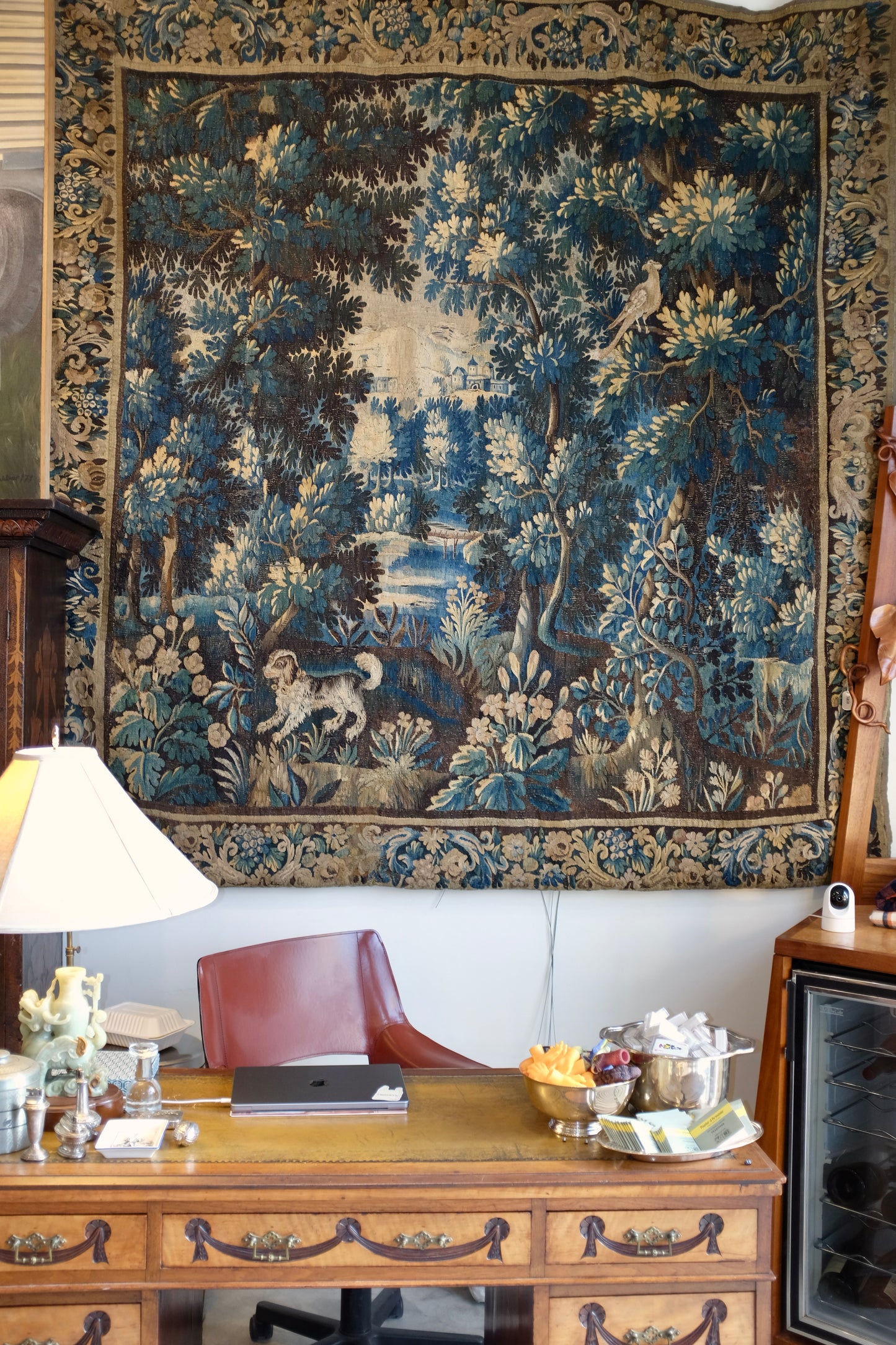 European Verdure Tapestry, 19th Century, Wool
