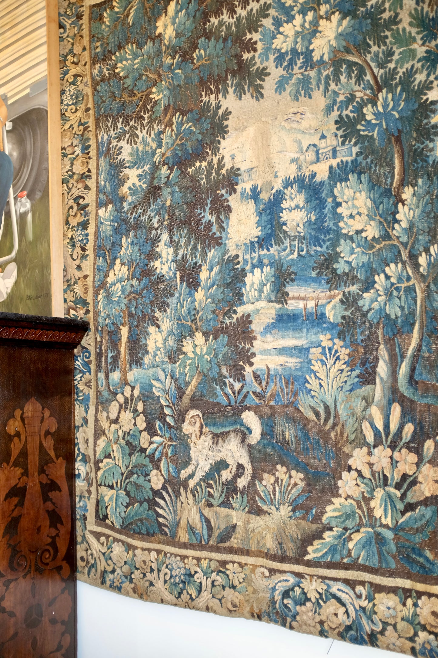 European Verdure Tapestry, 19th Century, Wool