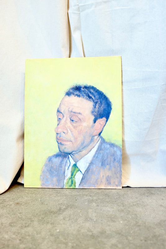 Portrait of a Man on Yellow Field