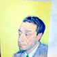 Portrait of a Man on Yellow Field