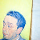 Portrait of a Man on Yellow Field