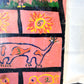 "Hopscotch" Folk Art Painting on Board