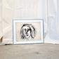 Sara Wash, Framed Drawing by Ed Shewmake
