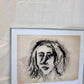 Sara Wash, Framed Drawing by Ed Shewmake