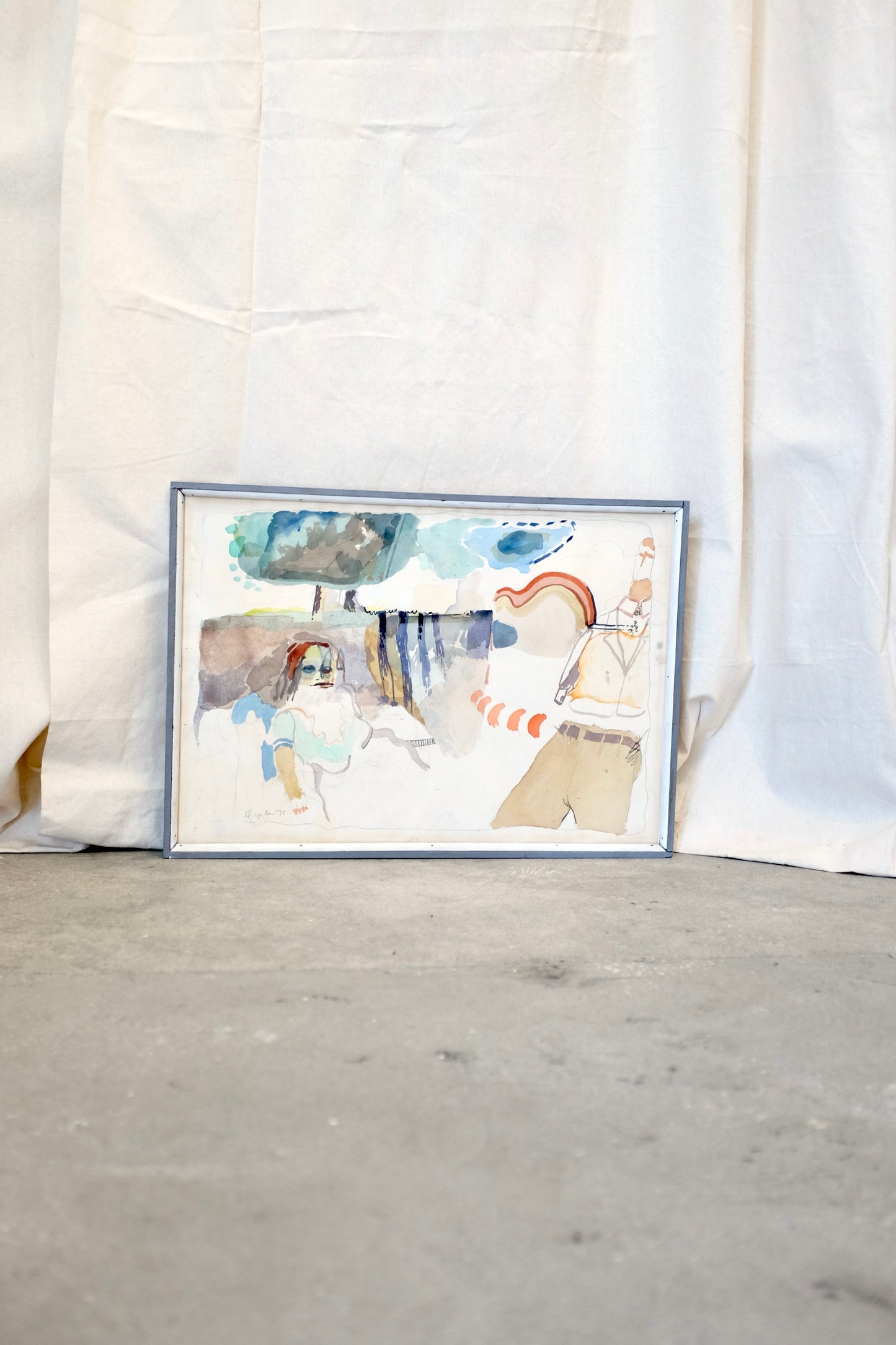 Framed Watercolor, Joseph Shepler, 1971