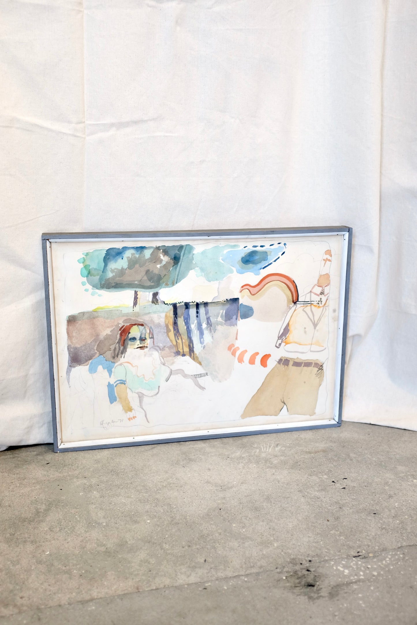 Framed Watercolor, Joseph Shepler, 1971