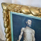 Standing Male Nude Portrait in Twisted Gilt Frame