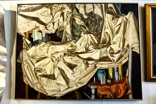 "A Still Life in Satin", Trompe l'Oeil Painting, Paul Gorka