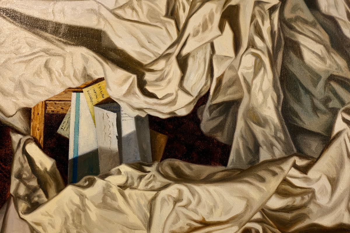"A Still Life in Satin", Trompe l'Oeil Painting, Paul Gorka