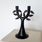 Oaxacan Black Pottery Tree Form Candelabra