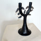 Oaxacan Black Pottery Tree Form Candelabra