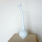 White Handblown Glass Teeter Vase