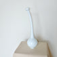 White Handblown Glass Teeter Vase