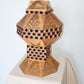 Popsicle Stick and Glass Beads Tramp Art Lamp