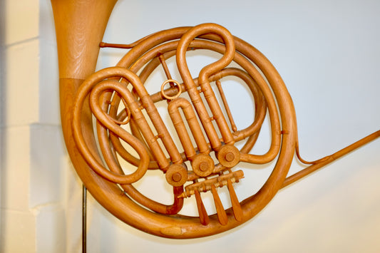 Wood Carved French Horn, Fumio Yoshimura