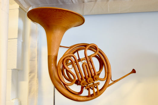 Wood Carved French Horn, Fumio Yoshimura