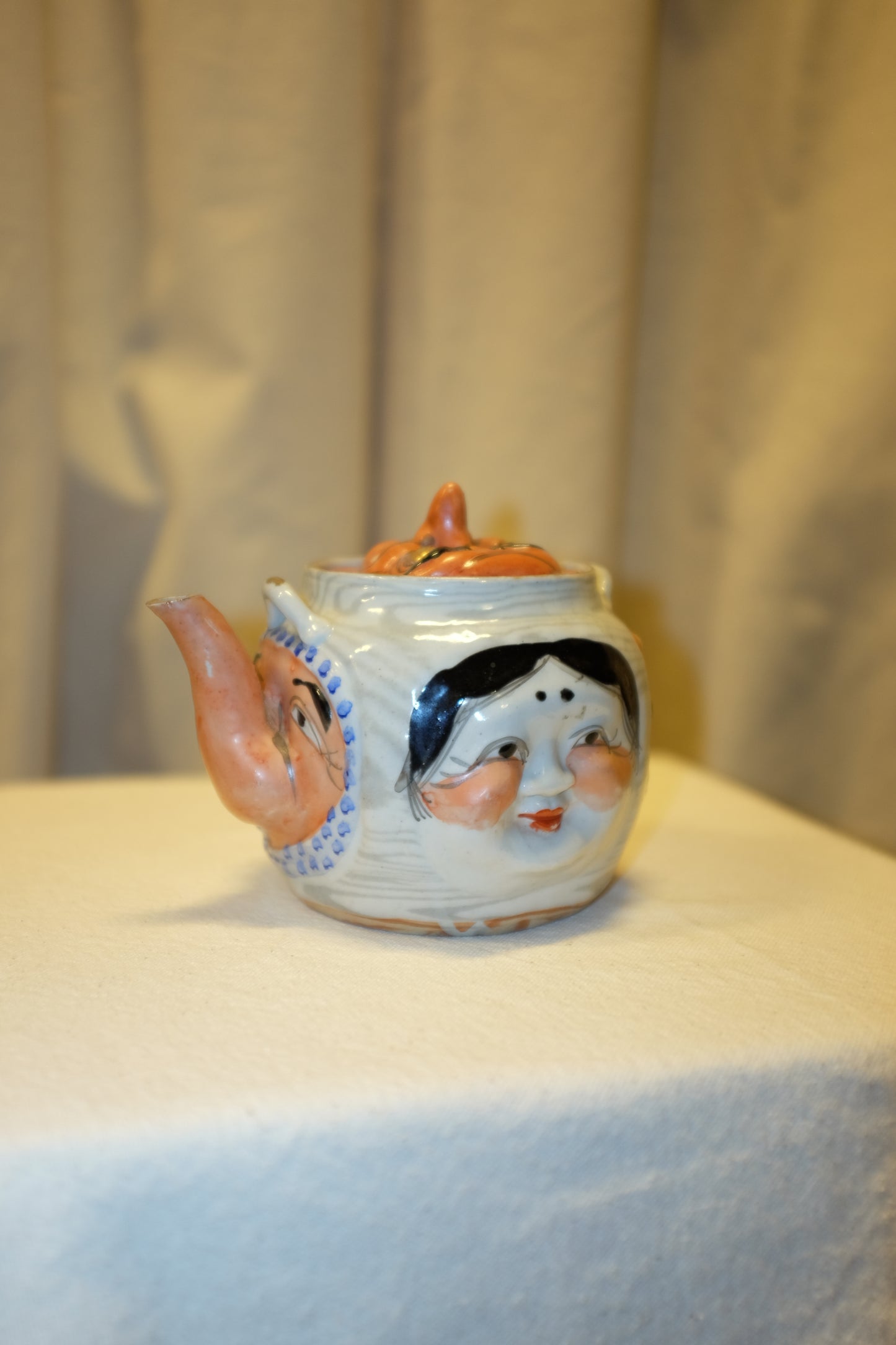 Japanese Porcelain Banko Face Teapot