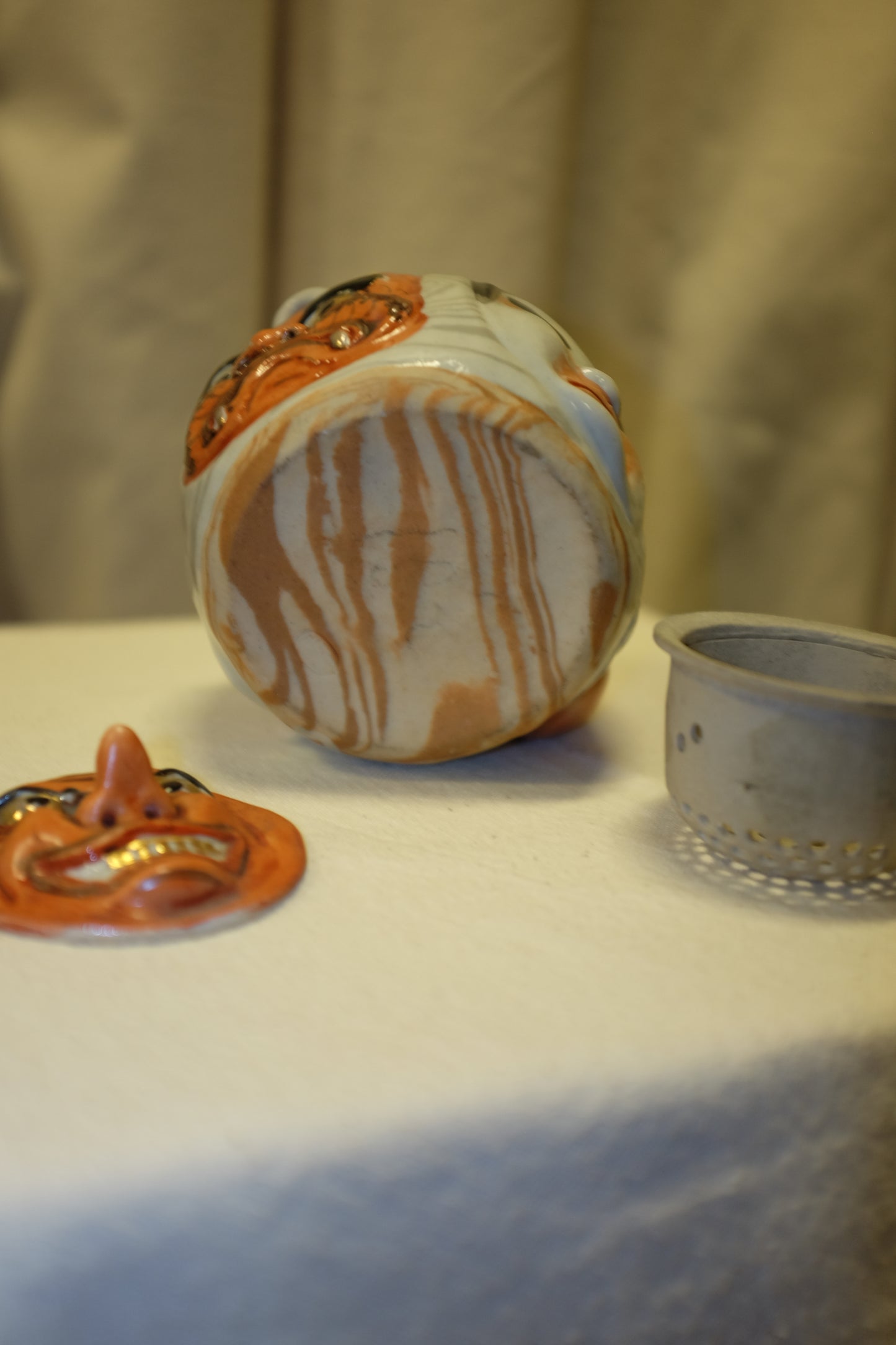 Japanese Porcelain Banko Face Teapot