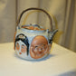 Japanese Porcelain Banko Face Teapot, Spotted Spout