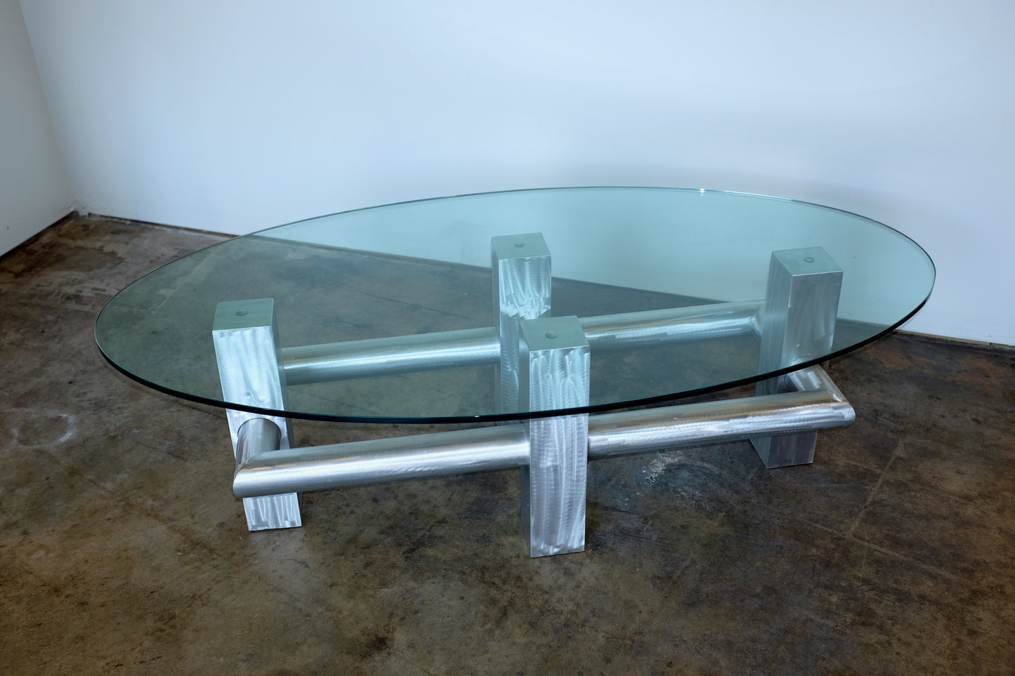 Brushed Metal Coffee Table