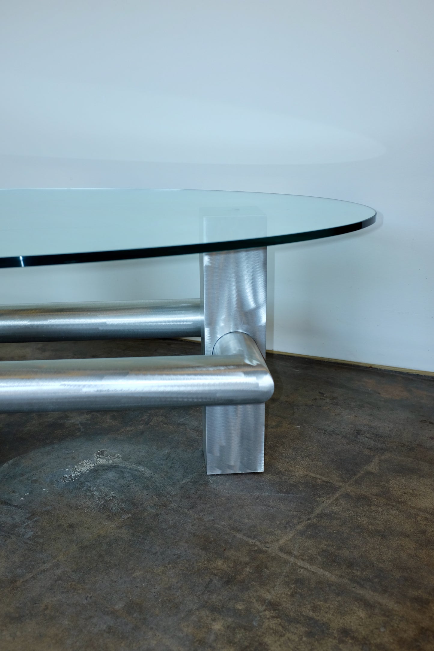 Brushed Metal Coffee Table