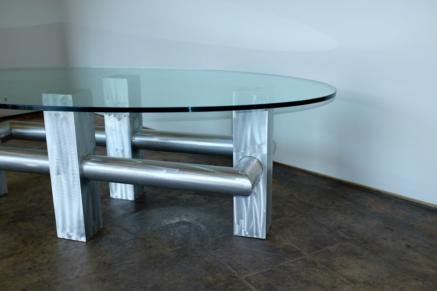 Brushed Metal Coffee Table