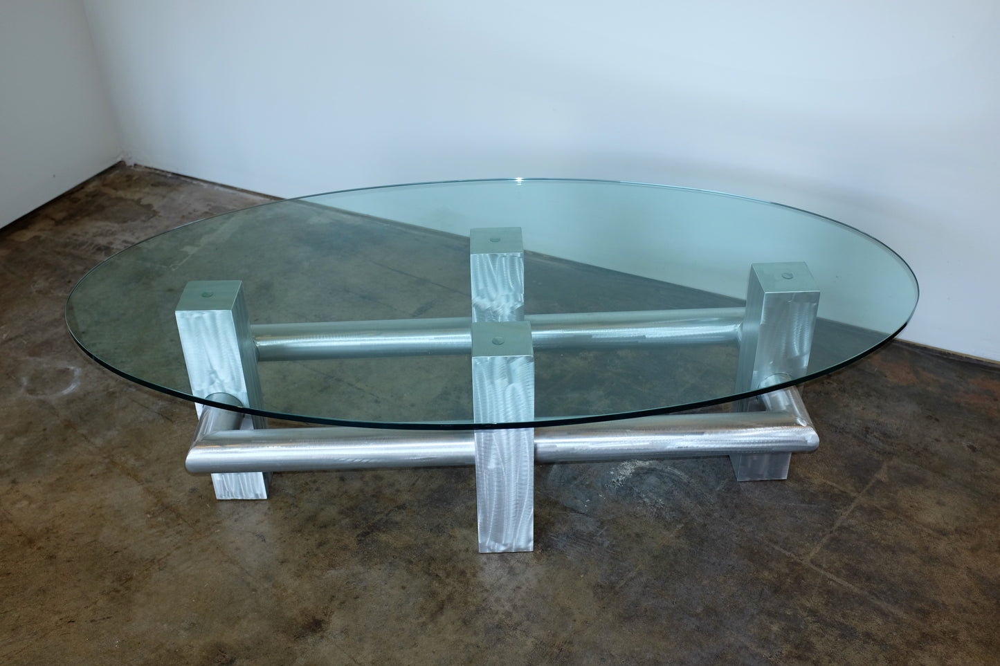 Brushed Metal Coffee Table