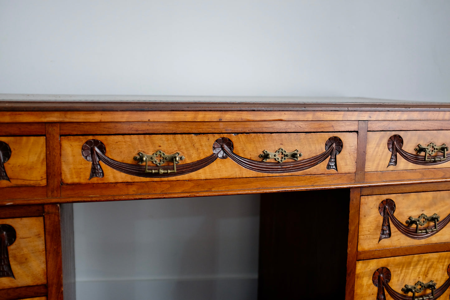 English Double Pedestal Desk