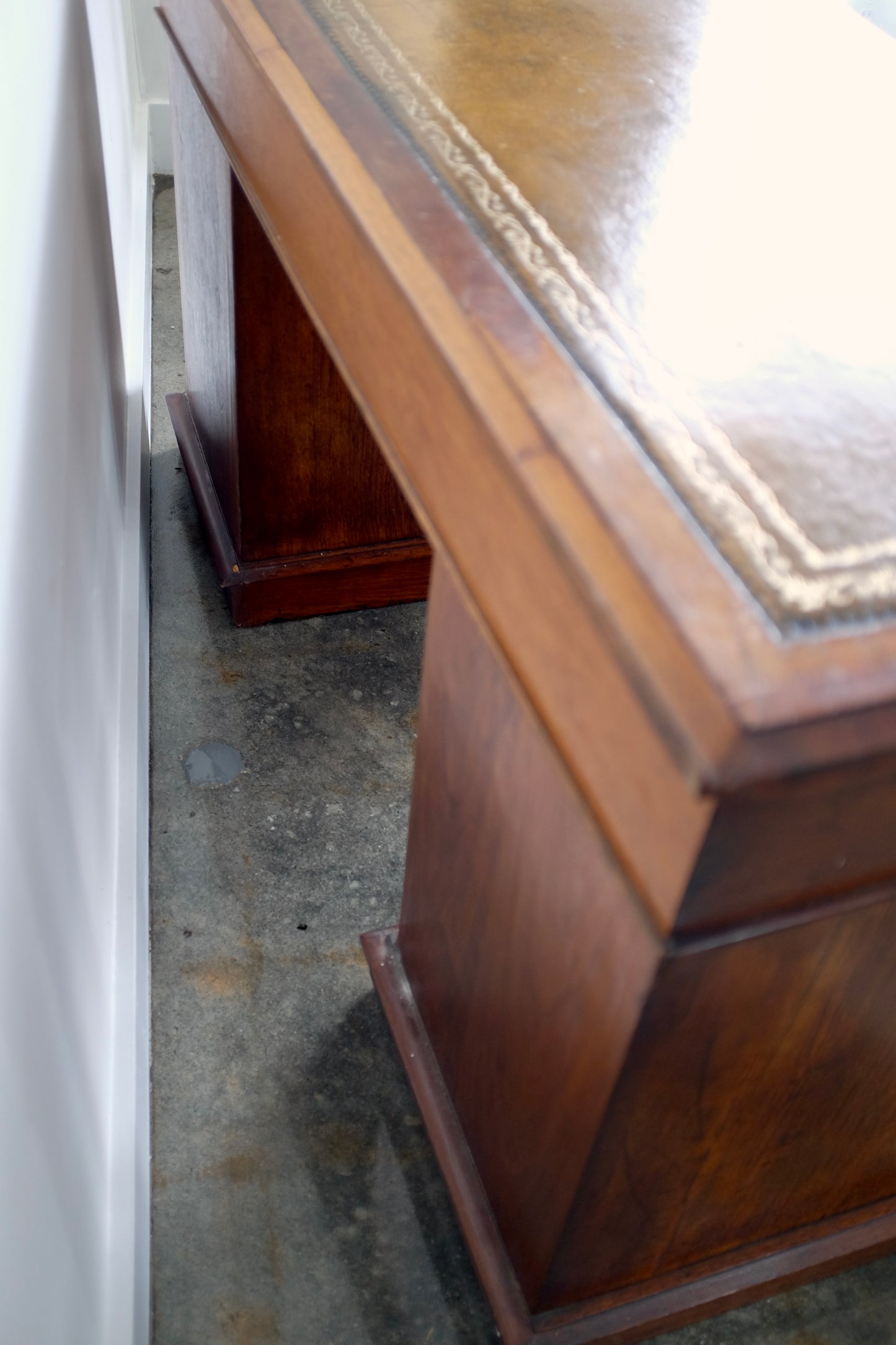 English Double Pedestal Desk