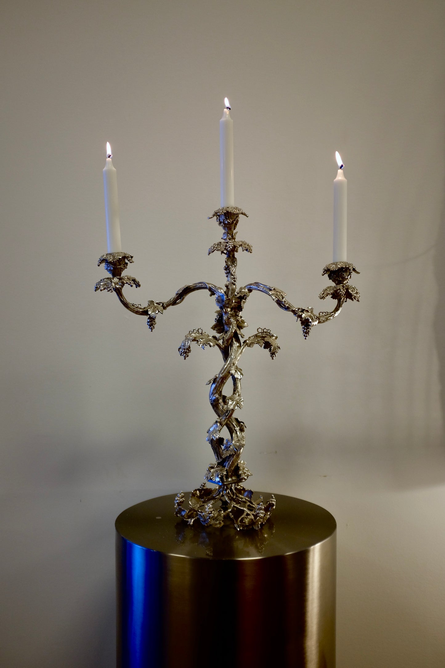 Silver Plate Grape Vine Candelabra