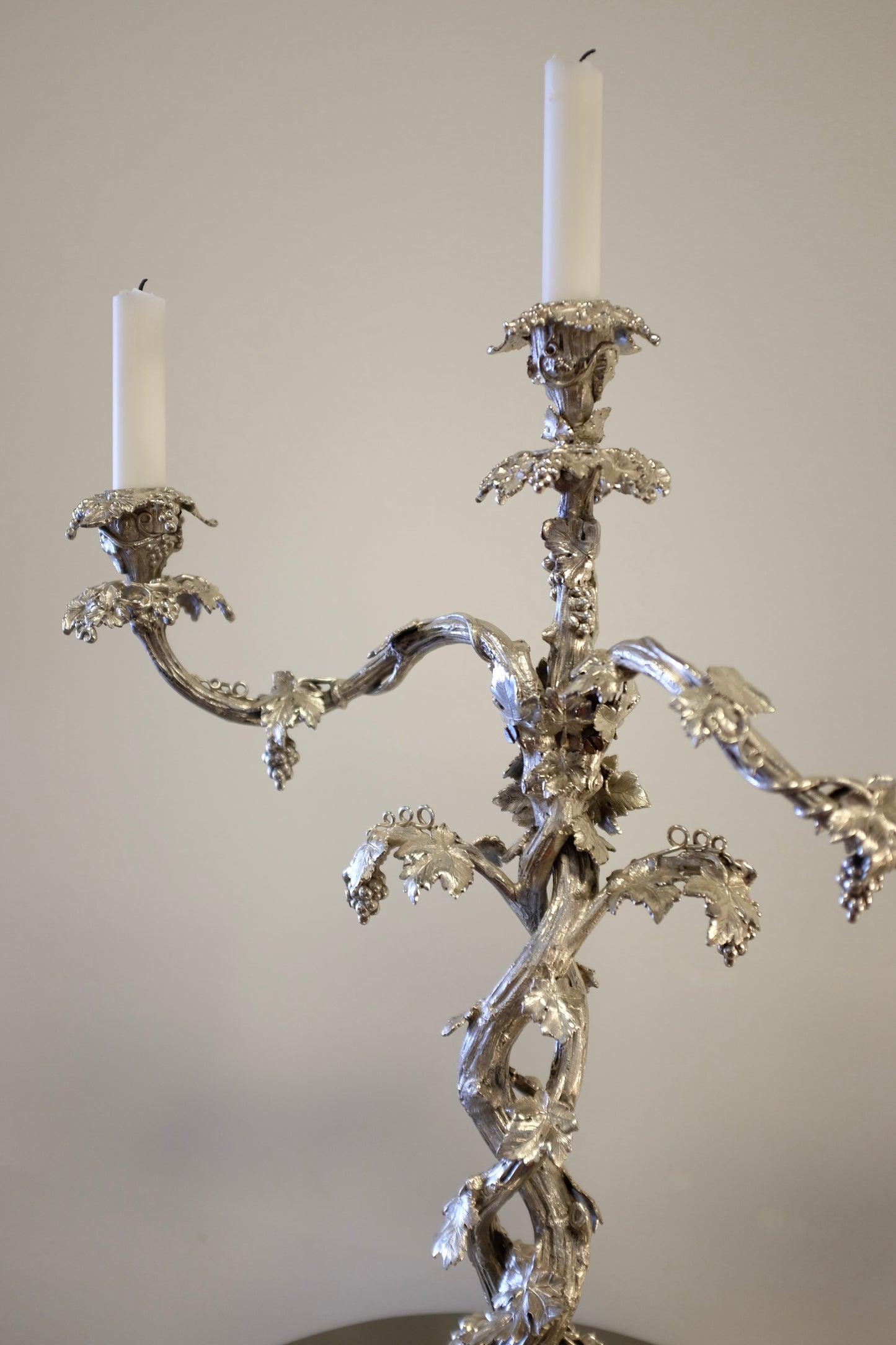 Silver Plate Grape Vine Candelabra