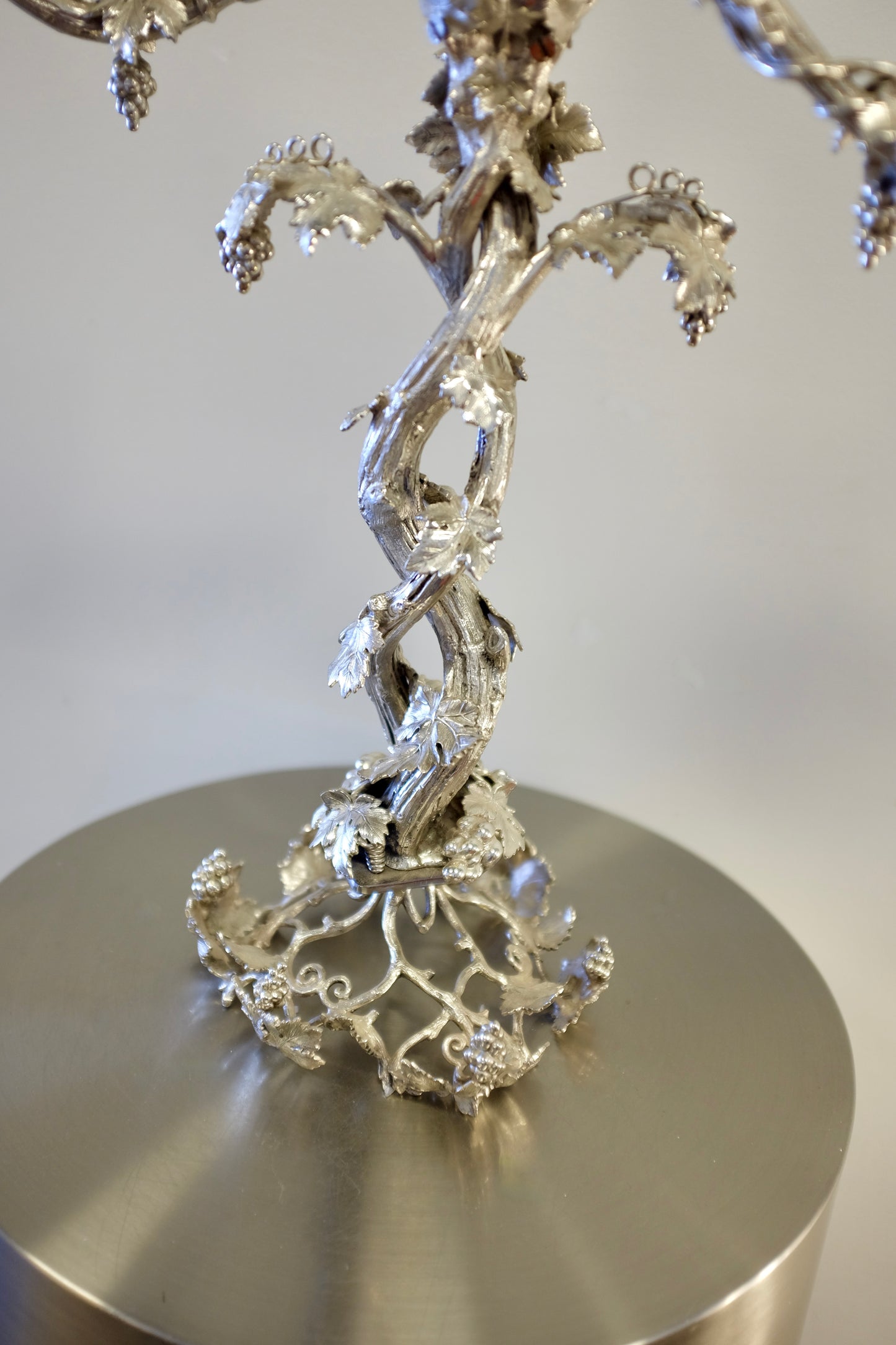 Silver Plate Grape Vine Candelabra