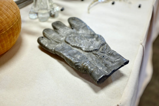 Cast Metal Glove Sculpture