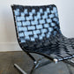 Leather and Chrome PLR 1 Chair, Ross Littell for ICF