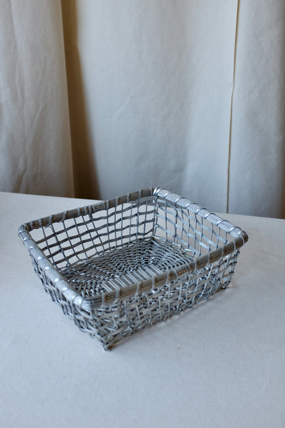 Woven Metal Basket Tray