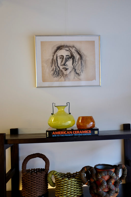 Sara Wash, Framed Drawing by Ed Shewmake