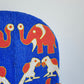 Blue Yoruba Beaded Armchair, Nigeria