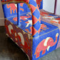 Blue Yoruba Beaded Armchair, Nigeria