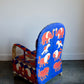 Blue Yoruba Beaded Armchair, Nigeria