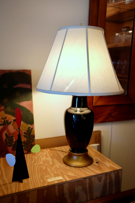 Black Ceramic Vase Lamp