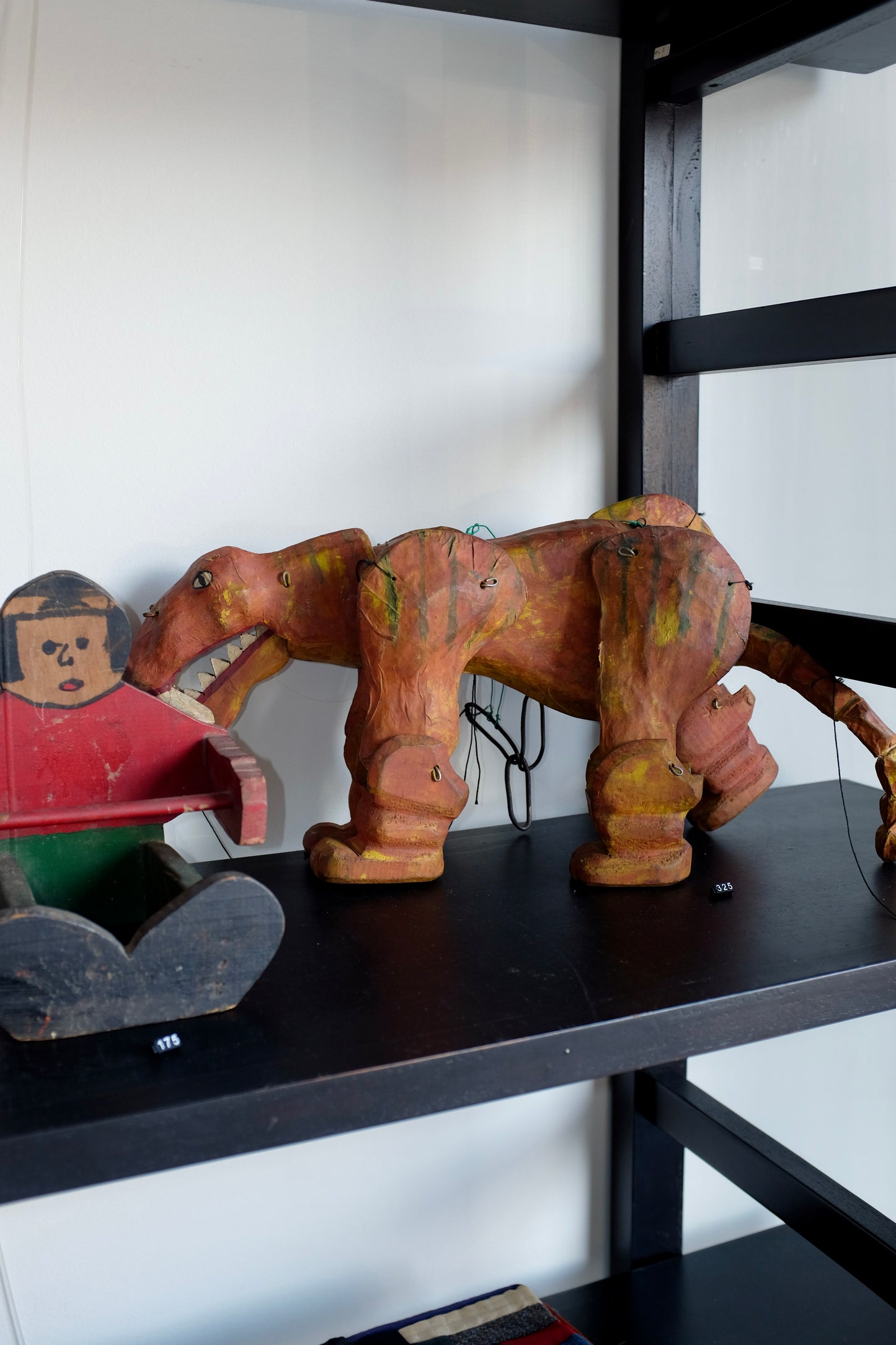 Antique Paper Mache Sabertooth Tiger Marionette