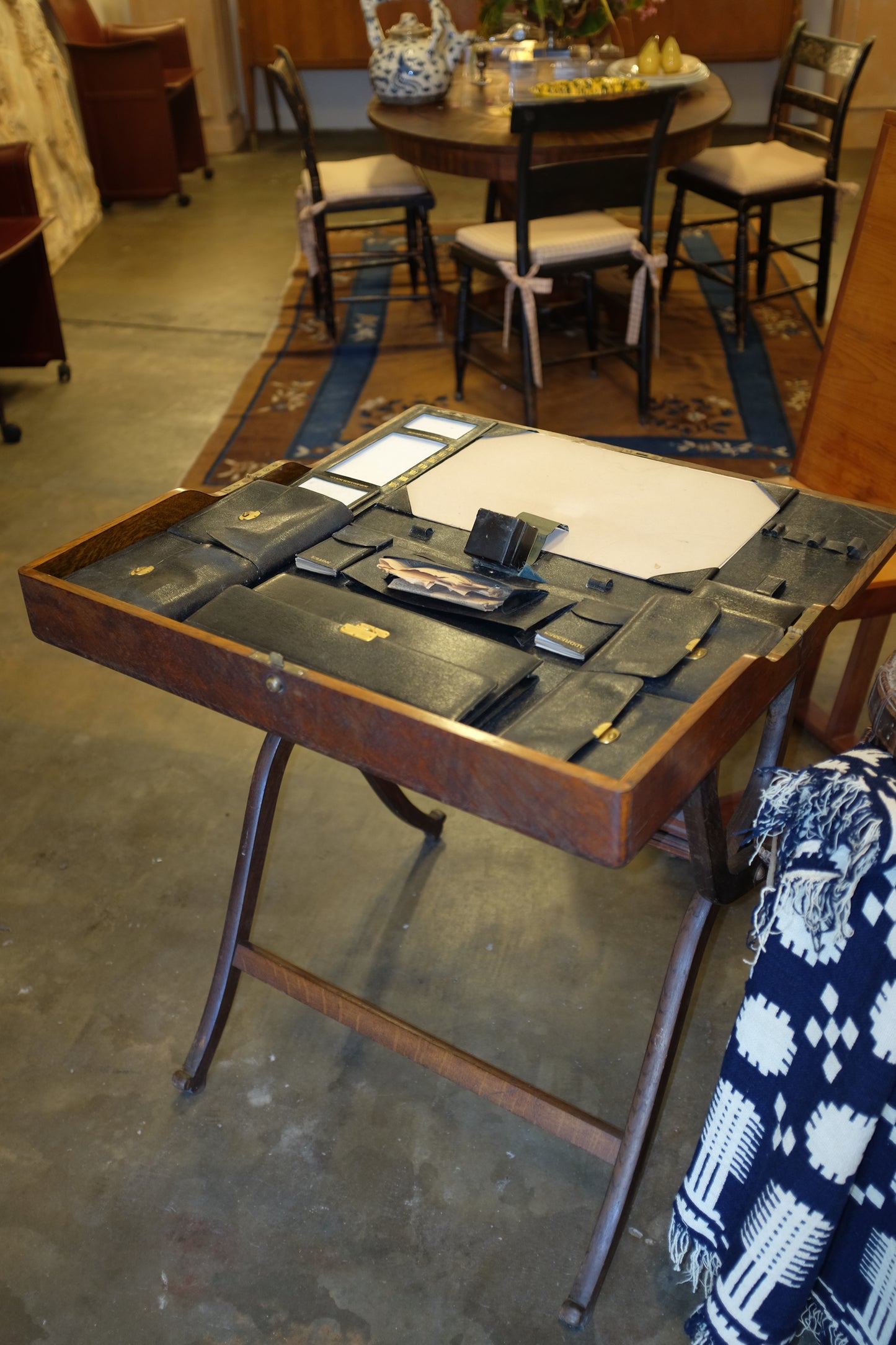 Oak Officer's Campaign Desk