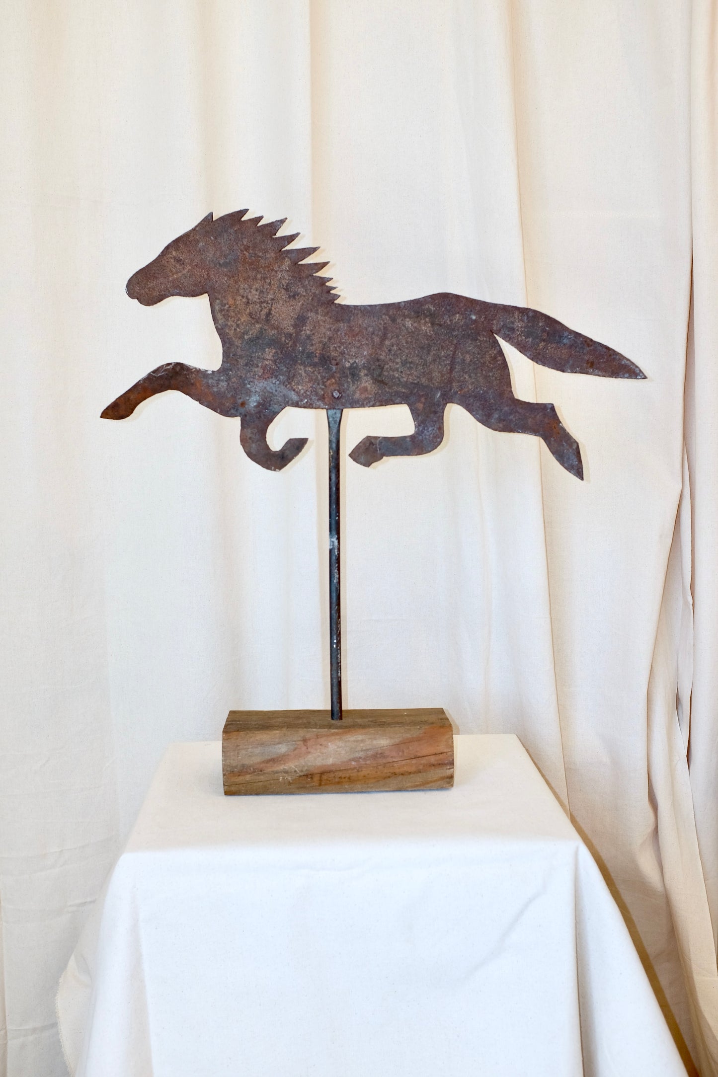 Antique Horse Weathervane on Stand