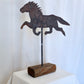 Antique Horse Weathervane on Stand