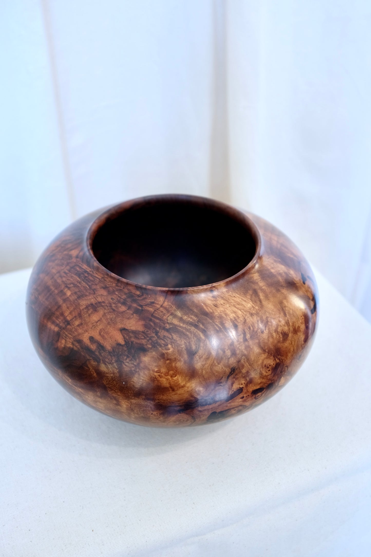 Walnut Turned Wood Bowl, Tom Laser