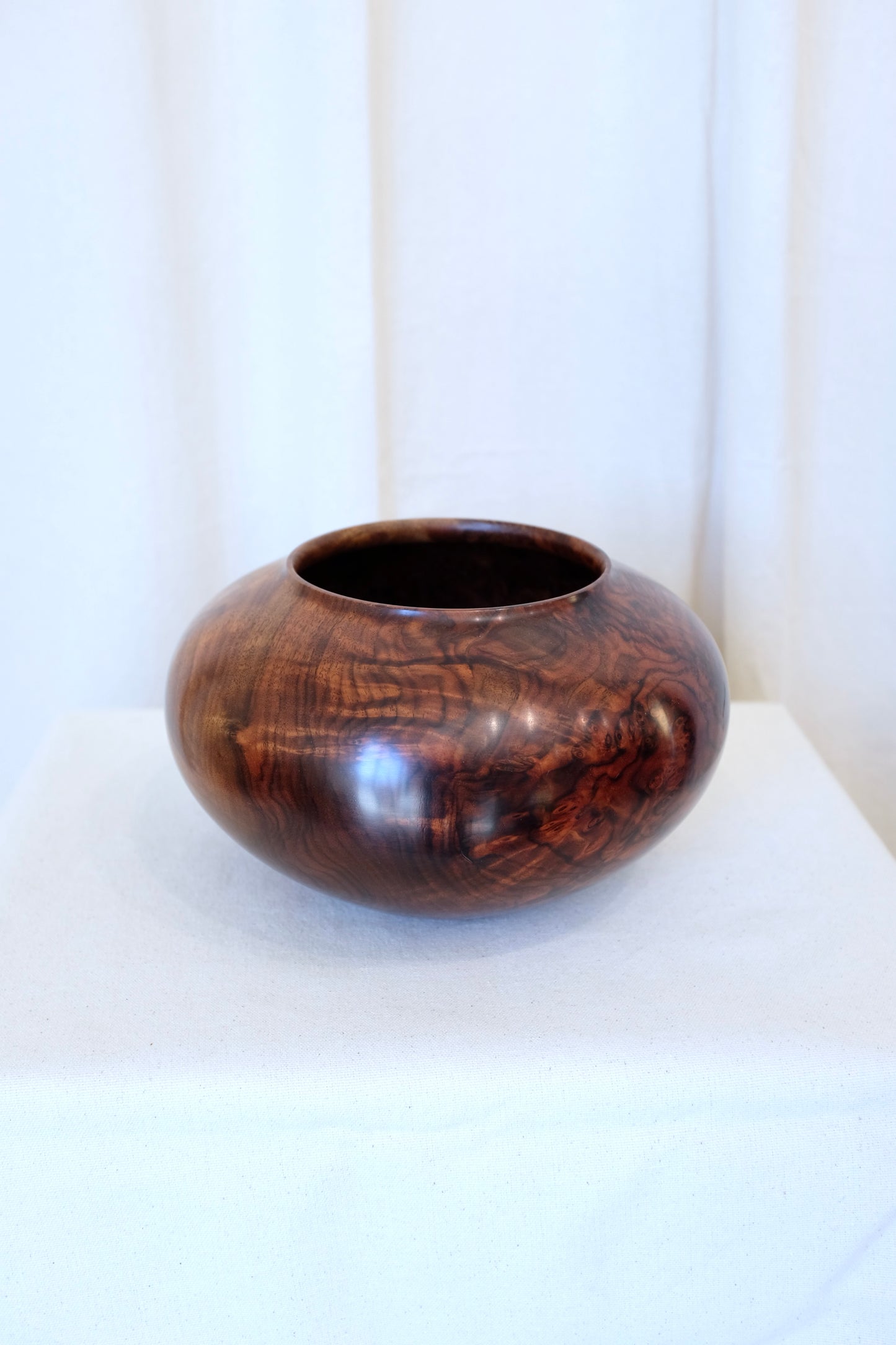 Walnut Turned Wood Bowl, Tom Laser