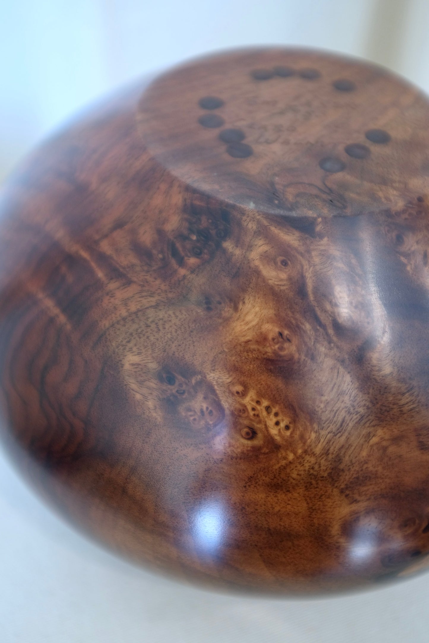 Walnut Turned Wood Bowl, Tom Laser