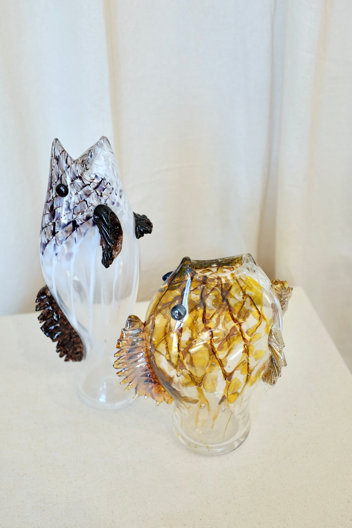 Art Glass Fish Vases, David Duthie