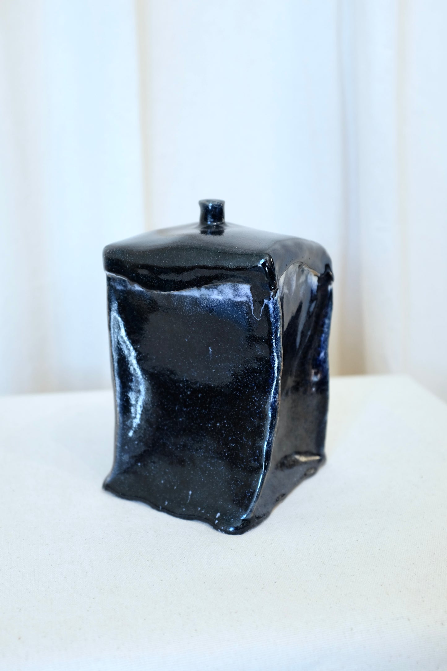 Warped Black Ceramic False Box