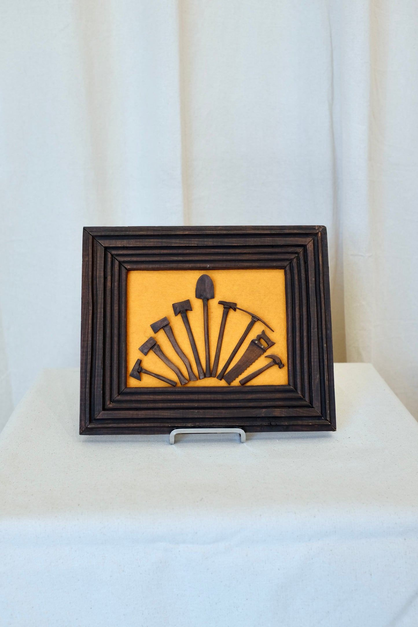 Framed Folk Art Mini Hand Tools